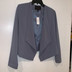 Open front gray blazer